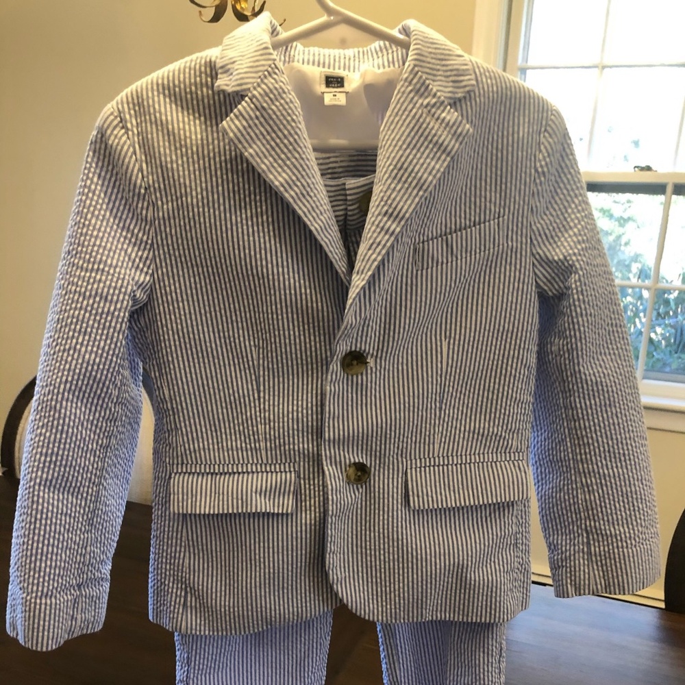 Janie and Jack Boys Seersucker Suit Size 5